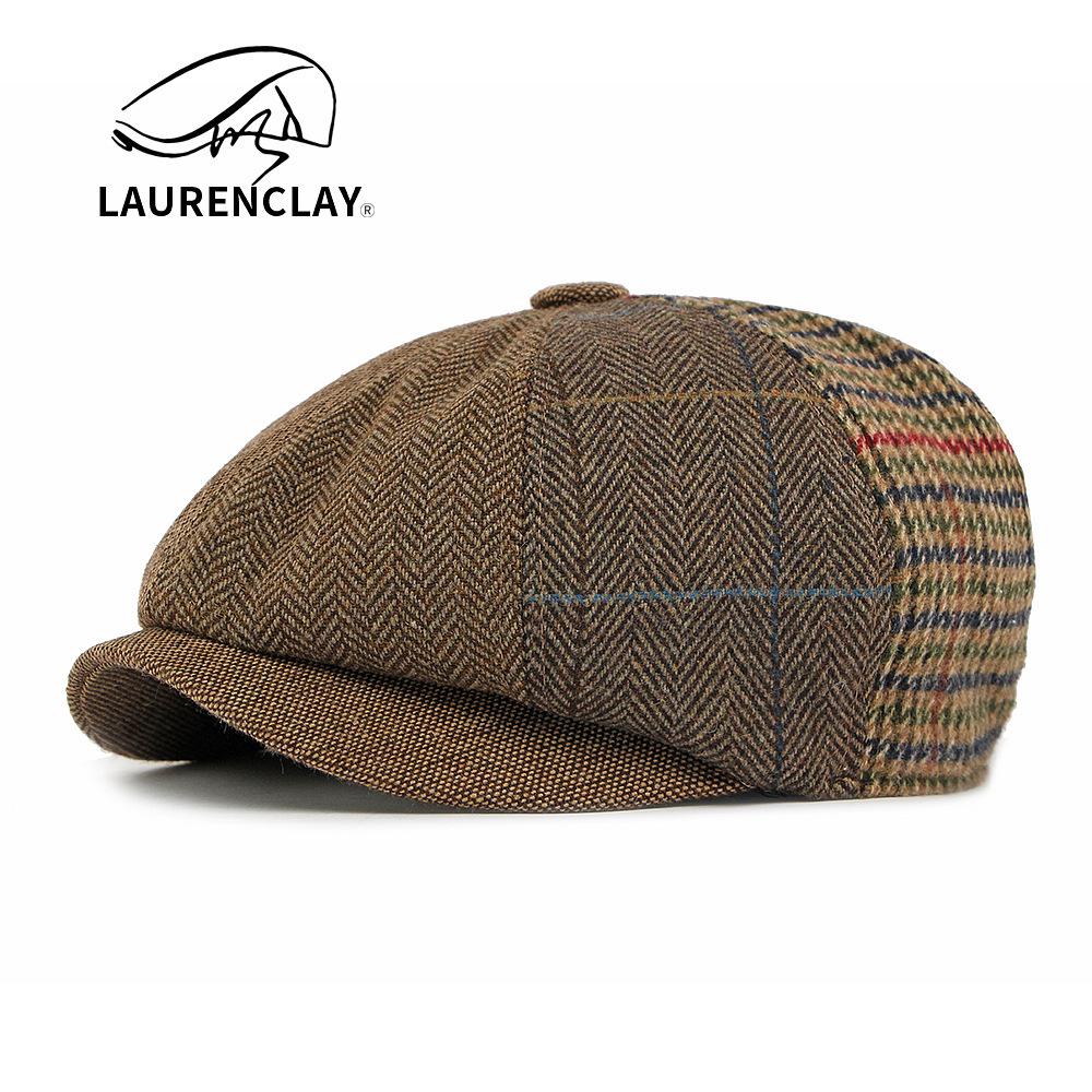 

Men s & Women s Retro Wool Octagonal Beret - Trendy British Newsboy Cap for Autumn/Winter Elastic 55-60cm