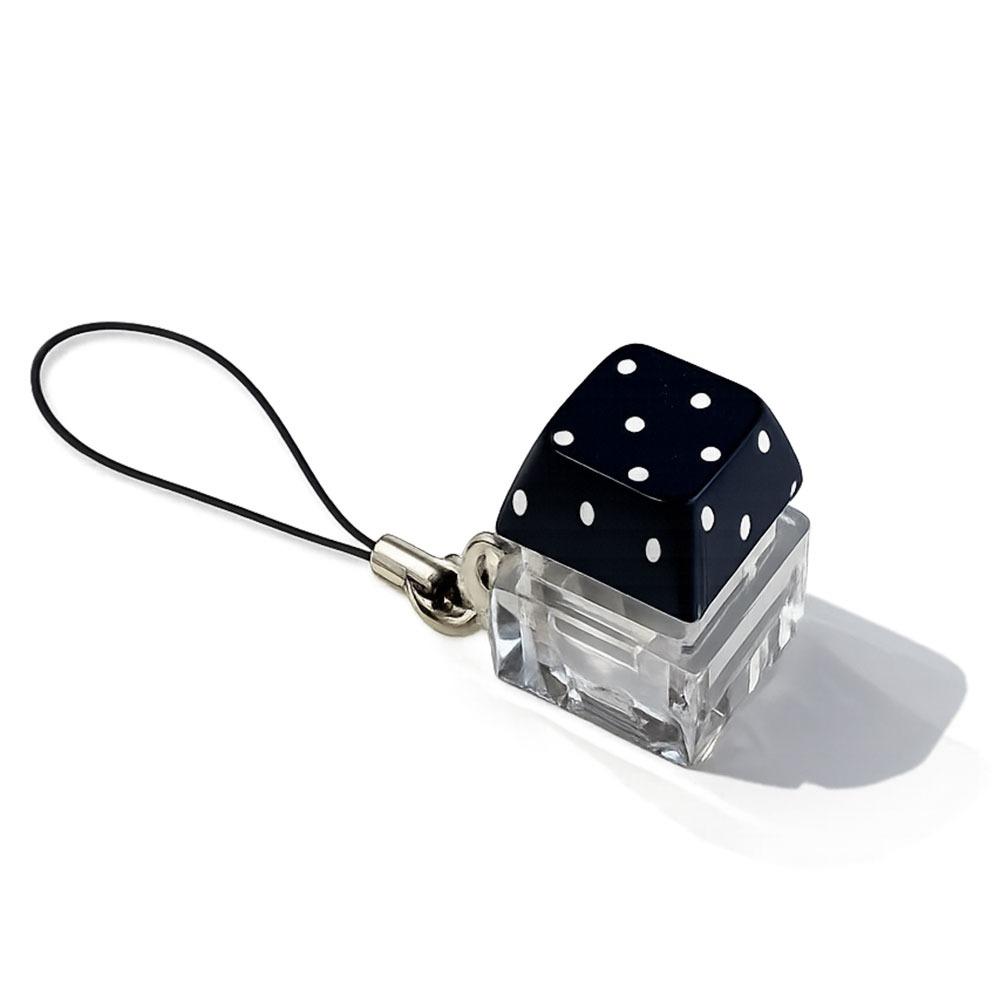 Polka Dot Finger Keyboard Caps DIY Keyboard Pinch Toy Relaxing Fidget Keychain