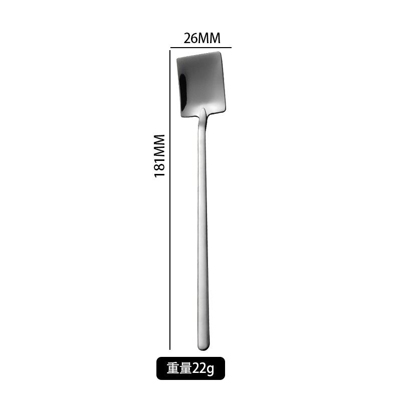

Лопатка из нержавеющей стали 304, ложка для льда с длинной ручкой, десертные ложки для мороженого, инструменты для смешивания кофе, хороший кухонный аксессуар для выпечки