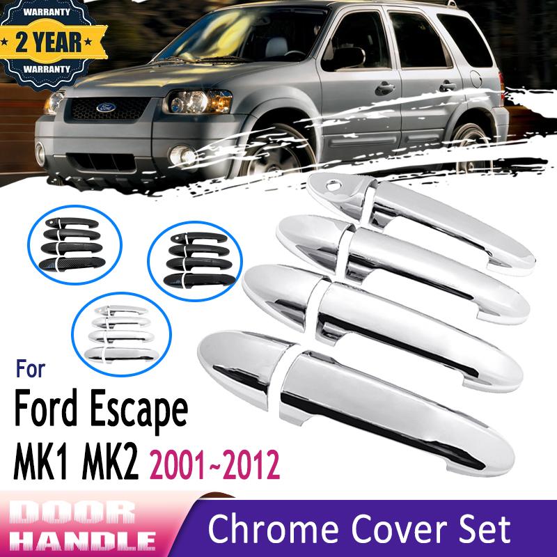 

Хромированная дверная ручка, внешняя крышка для Ford Escape MK1 MK2 2001 ~ 2012 2007 2008 Mercury Mariner, автомобильные аксессуары, украшение