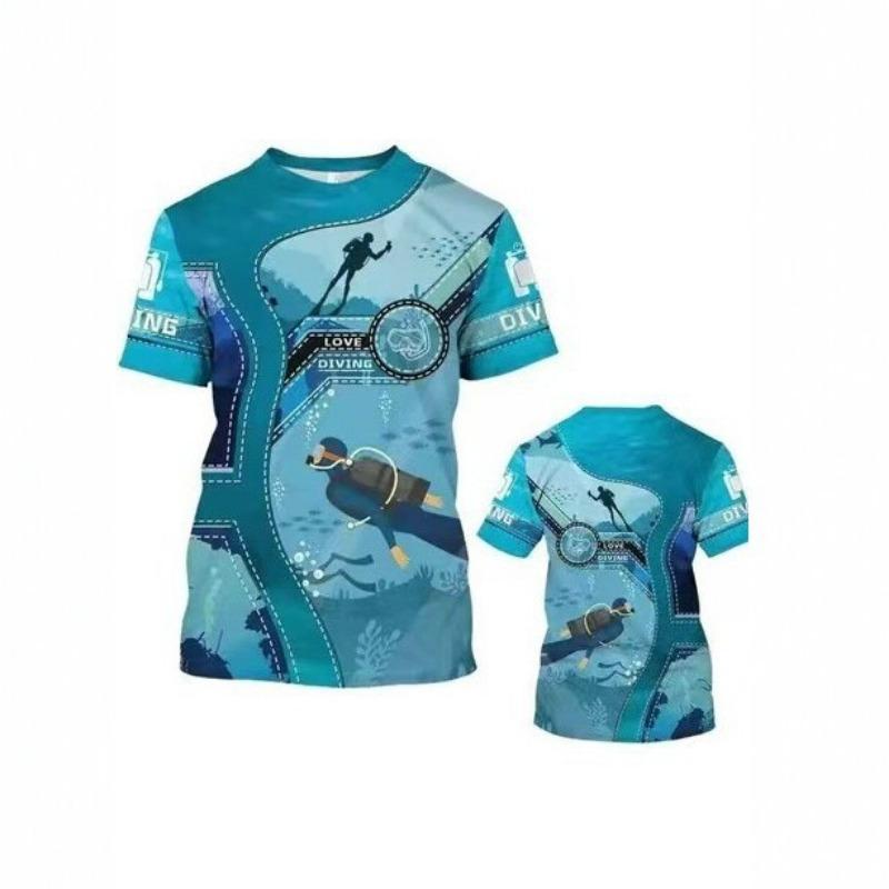3D Digital Printing Men's Short Sleeve T-Shirt Summer Street Casual Crew Neck T-Shirt