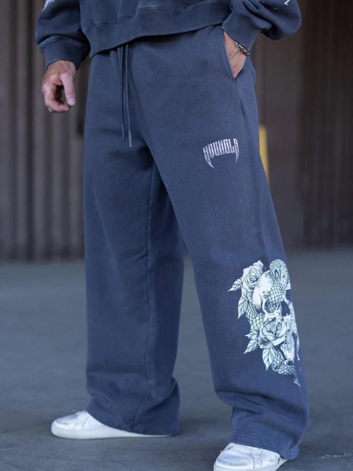 YOUNGLA American Streetwear Straight-Leg Joggers: High Street Casual Gym Sweatpants