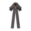 Korean Bow Streamer Solid Color Bow Tie for Women - Preppy Long Brooch Shirt or Hanfu Accessory
