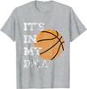 Basketball Its In My DNA Fingerprint Playing Basketball TShirt Short Sleeve Casual 100 Cotton Shirt