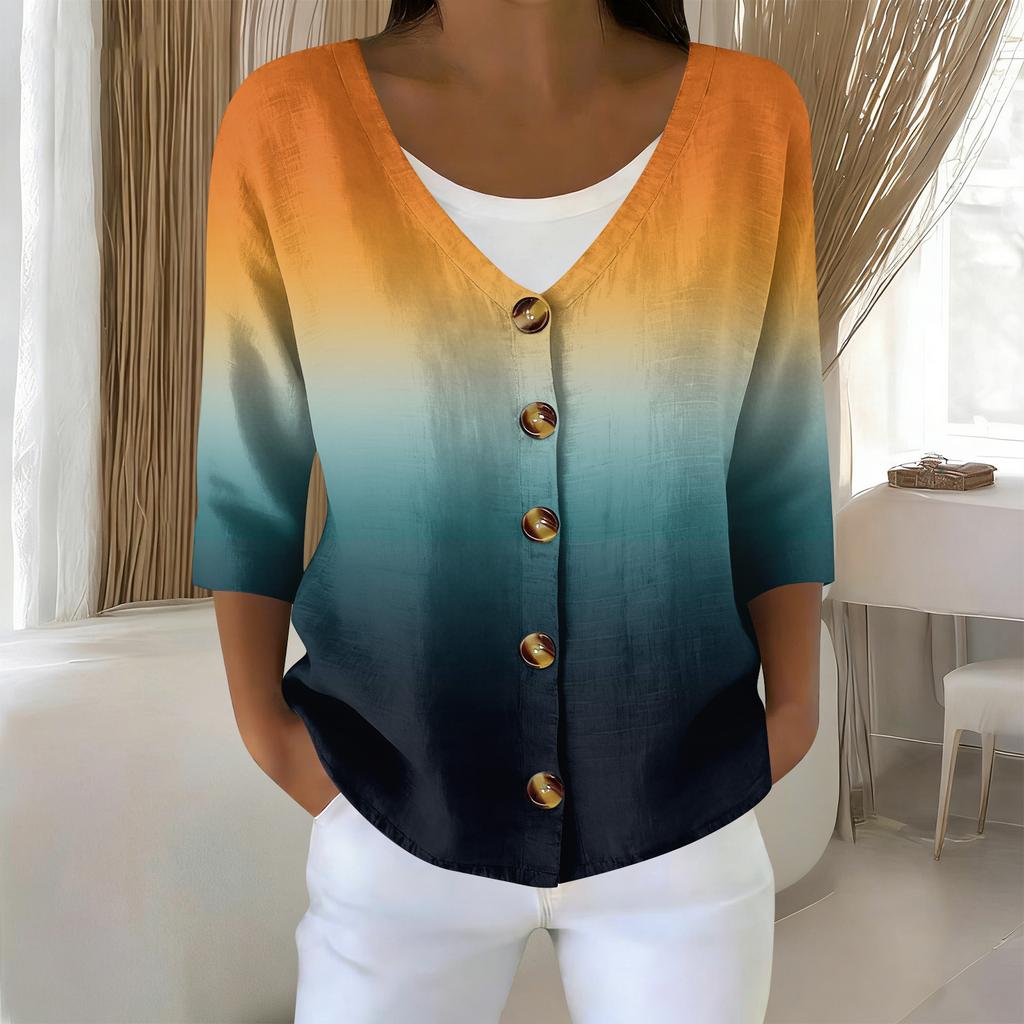 Women's 3/4 Sleeve Shirts Graphic Tees Shirts Casual Basic Tops Pullovers