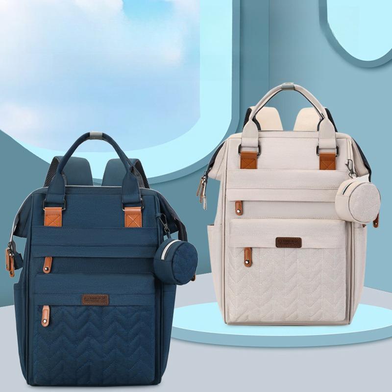 Outdoor Waterproof Nylon Mommy Bag Backpack Lightweight Handheld Stroller Hanging Bag Large Capacity Multifunctional Mother and Baby Travel Bag