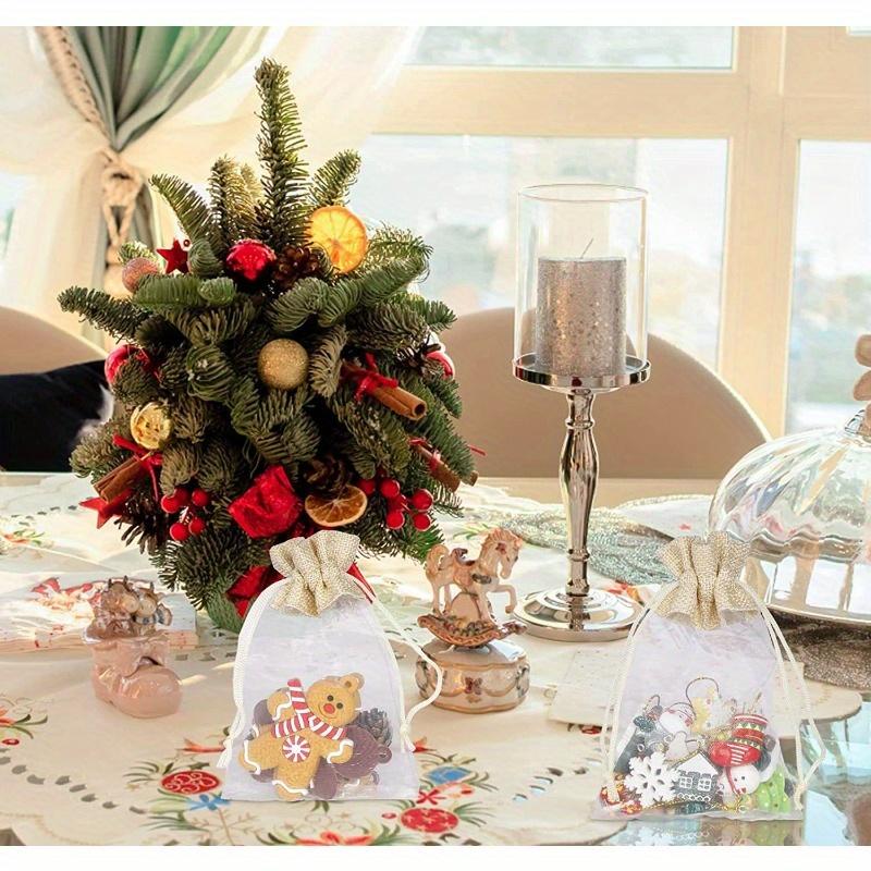 Linen Jute Organza Gift Candy Bags Wedding Guests Favors Birthday Party Supplies Christmas Small Drawstring Pouches