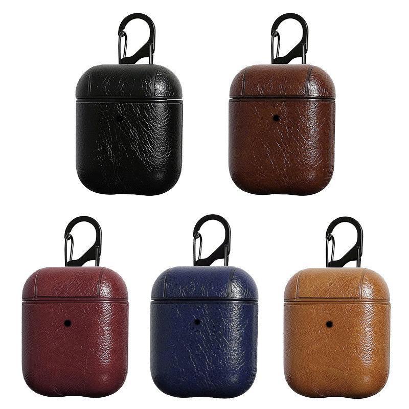 Apple AirPods Pro Leather Protective Case for Bluetooth Headset, Compatible with 4th and 3rd Generation 