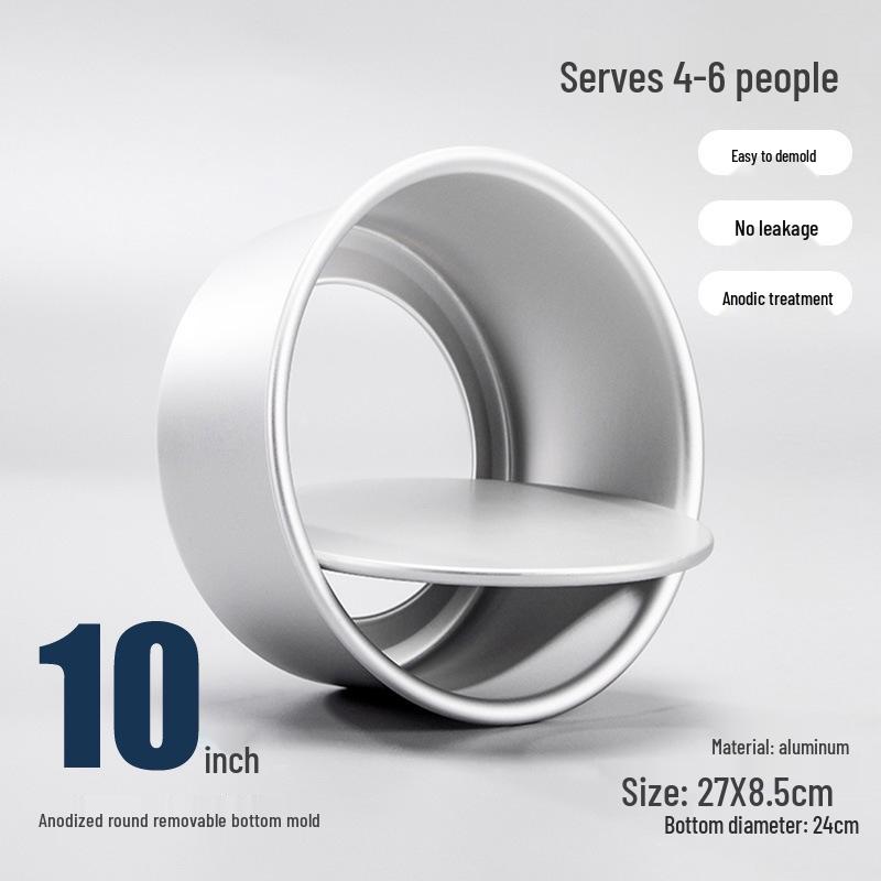 Chiffon Cake Mold Set with Removable Bottom: 4", 6", 8", 10" for Oven Use