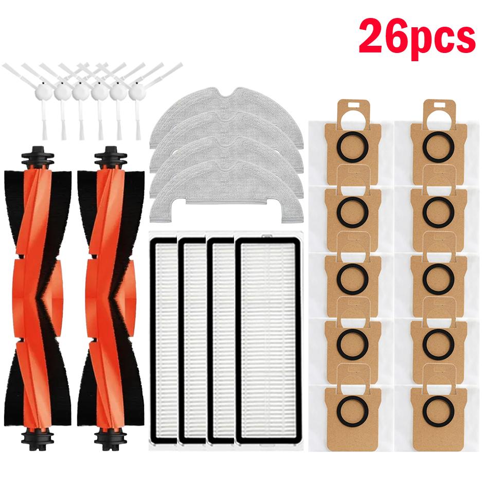 Pour Xiaomi Robot Aspirateur X10 Pièces de Rechange Brosse Principale Latérale Filtre Hepa Chiffon de Lavage Sac à poussière Accessoires