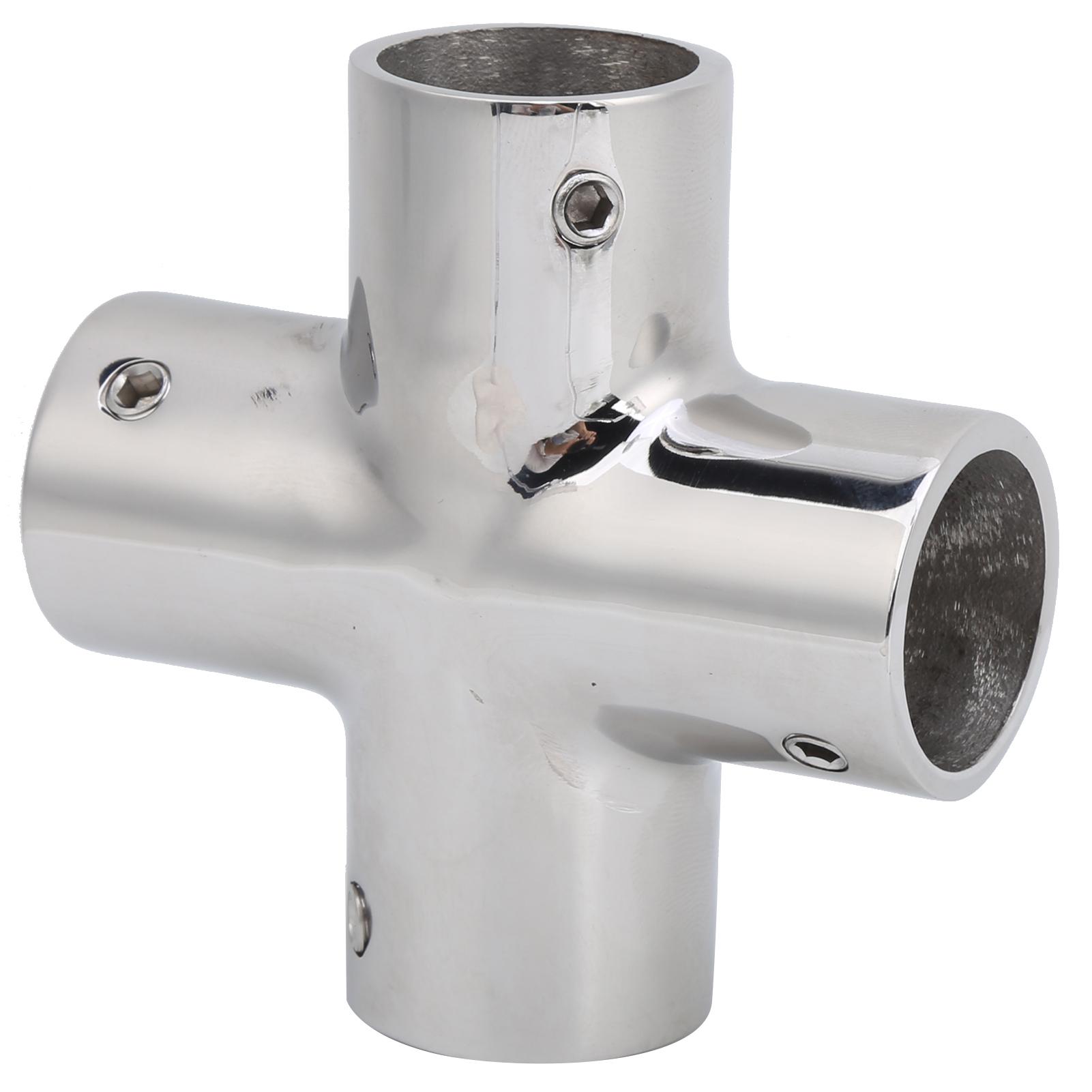 

MJS015 Stainless Steel Butt Welding Cross 4 Ways Splitter Pipe Fittings Boat Accessory22MM