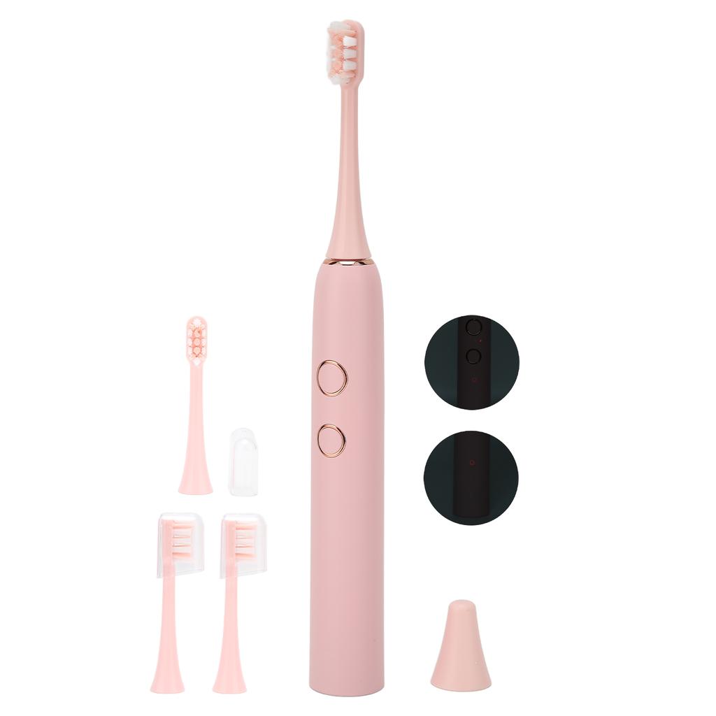 Electric Toothbrush Adult Teeth Cleaning Whitening Mode Adjustable Rechargeable Toothbrush Pink