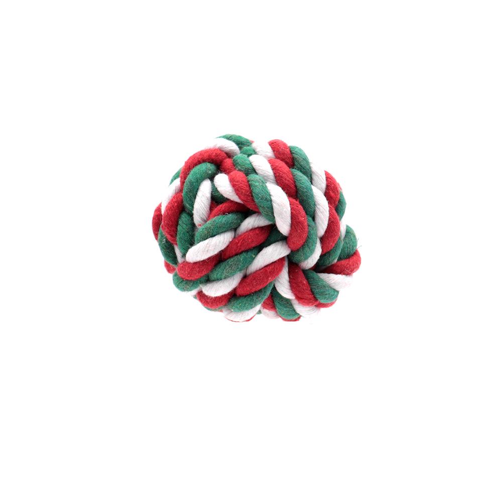 

Christmas Cotton Rope Knot Toys - Bite-Resistant Teething Supplies for Dogs