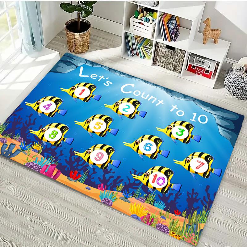 Children's Hop Count Hopscotch Early Education Carpets for Home Living Room Kids Bedroom Sofa Doormat  Floor Rugs Anti-slipDecor