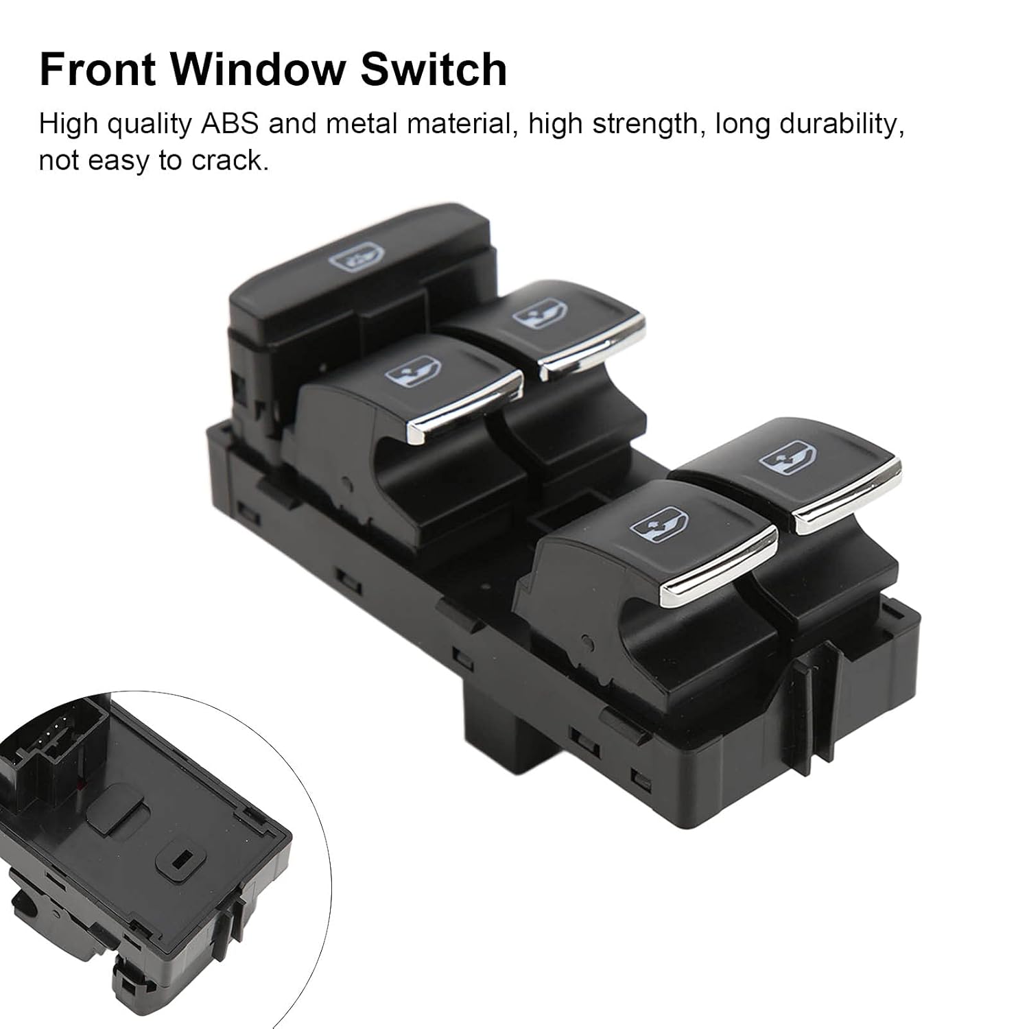 Power Window Switch, 5GG959857A 5G0959857C 5G0959857E Front Driver Side Window Master Switch Replacement for Mk7 2014 2018 Black