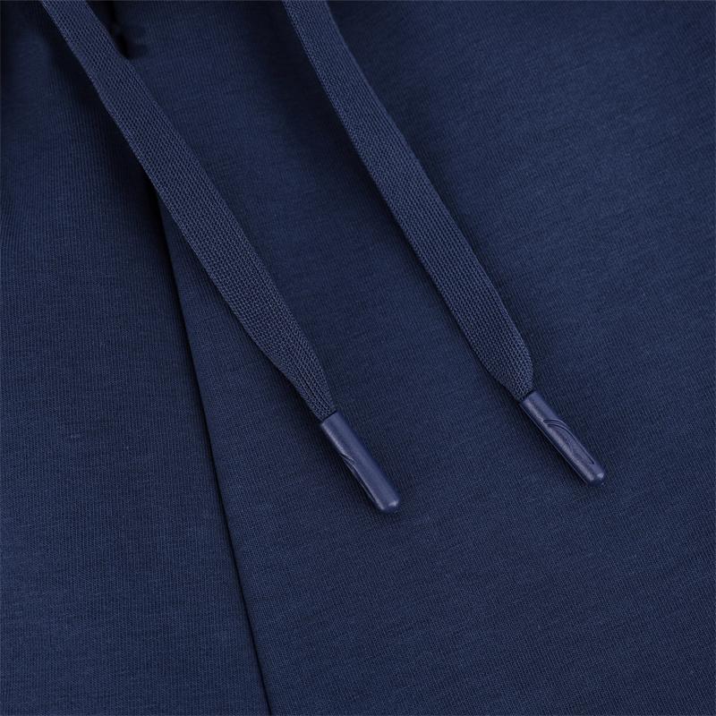 Li-Ning Solid Color Mid Waist Loose Straight Leg Casual Pants Women Bottoms Blue AKLTE56-4