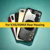 Carcaça Traseira de Reposição Para iphone X/XS/XS Max capa de vidro chassi da moldura central Tampa Traseira