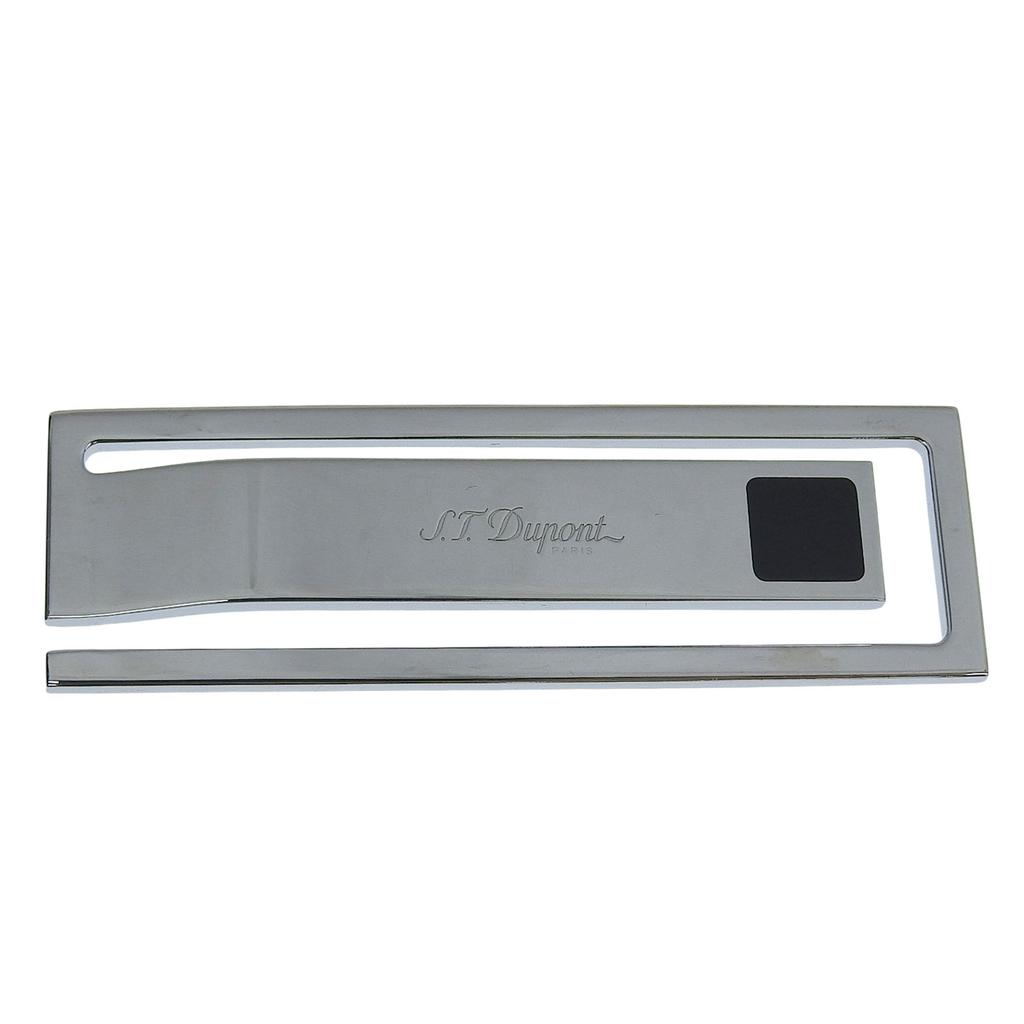 Great Dupont Money clip Bill Clip with Logo Silver metal mens Used