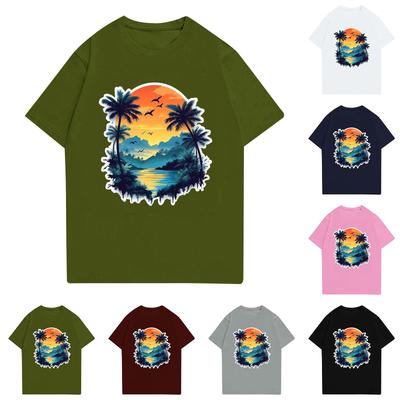 Men's Stand Collar Short Sleeve Shirt Loose Leisure Holiday Shirt Man