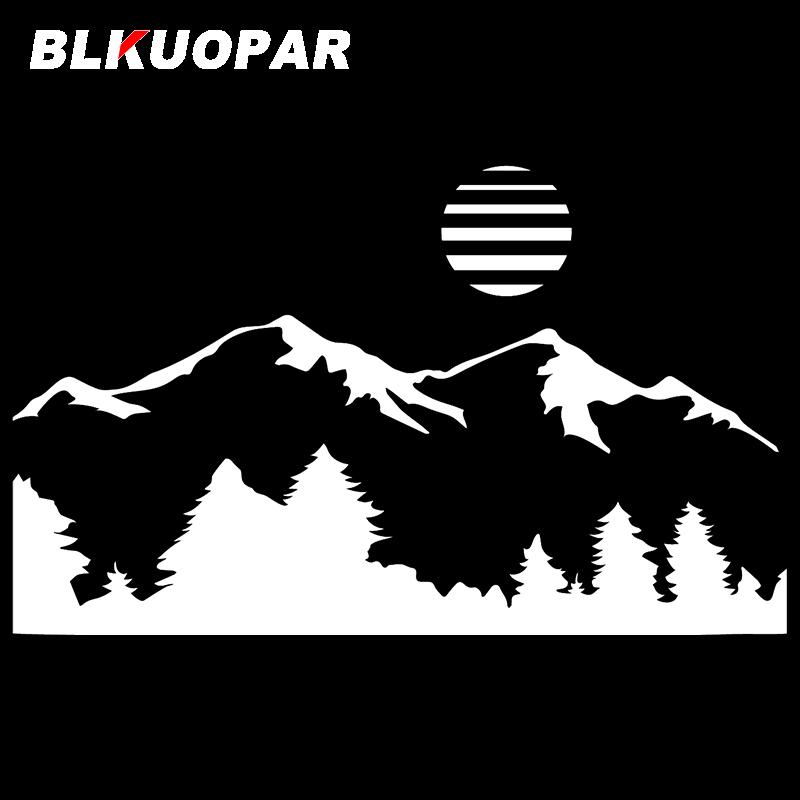 BLKUOPAR Sunset And Distant Mounta Car Stickers Graffiti Fashionable Decals Cartoon Creative Windshield Trunk Decor