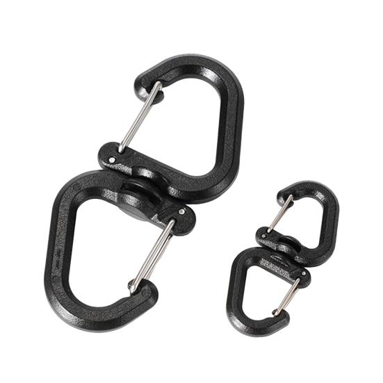 1/5Pcs 360 Degrees Rotating Hook Portable Lightweight Outdoor Camping Hiking S-shaped Swivel