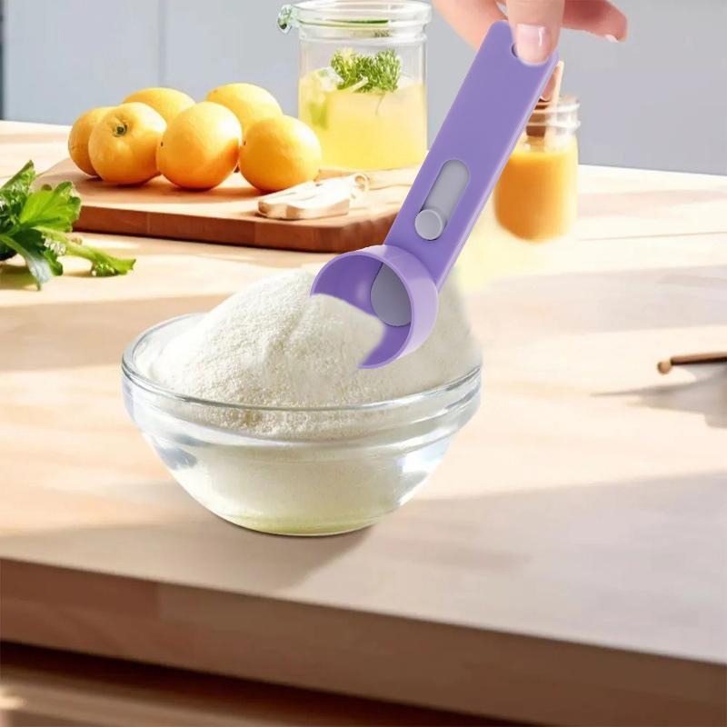 Creative No Spill Measuring Spoon Funnel Preparation Of Protein Powder Workout & Sports Drinks, Baby Formula Refill Mess Spill