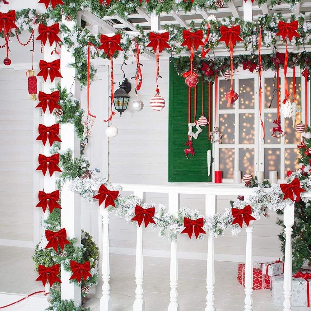 

3шт свадебные принадлежности Рождественская елка Луки DIY подарок Рождественское украшение мода Рождественская елка висит