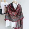 Autumn And Winter New Linen Long Sunscreen Scarf Women'S High-End Silk Scarf Air-Conditioned Room With Shawl Dual-Purpose
