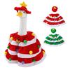 Christmas Porch Goose Clothes with Hat Festive Theme Elastic Collar Cloak Design Goose Suit Decorative Seasonal Goose Outfit
