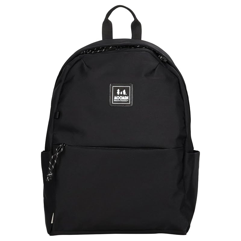 

[Moomin] backpack rucksack day bag round type ladies black Approximately (W) 26×(H) 36×(D) 14cm / Shoulder length: ~74cm (length adjustable)