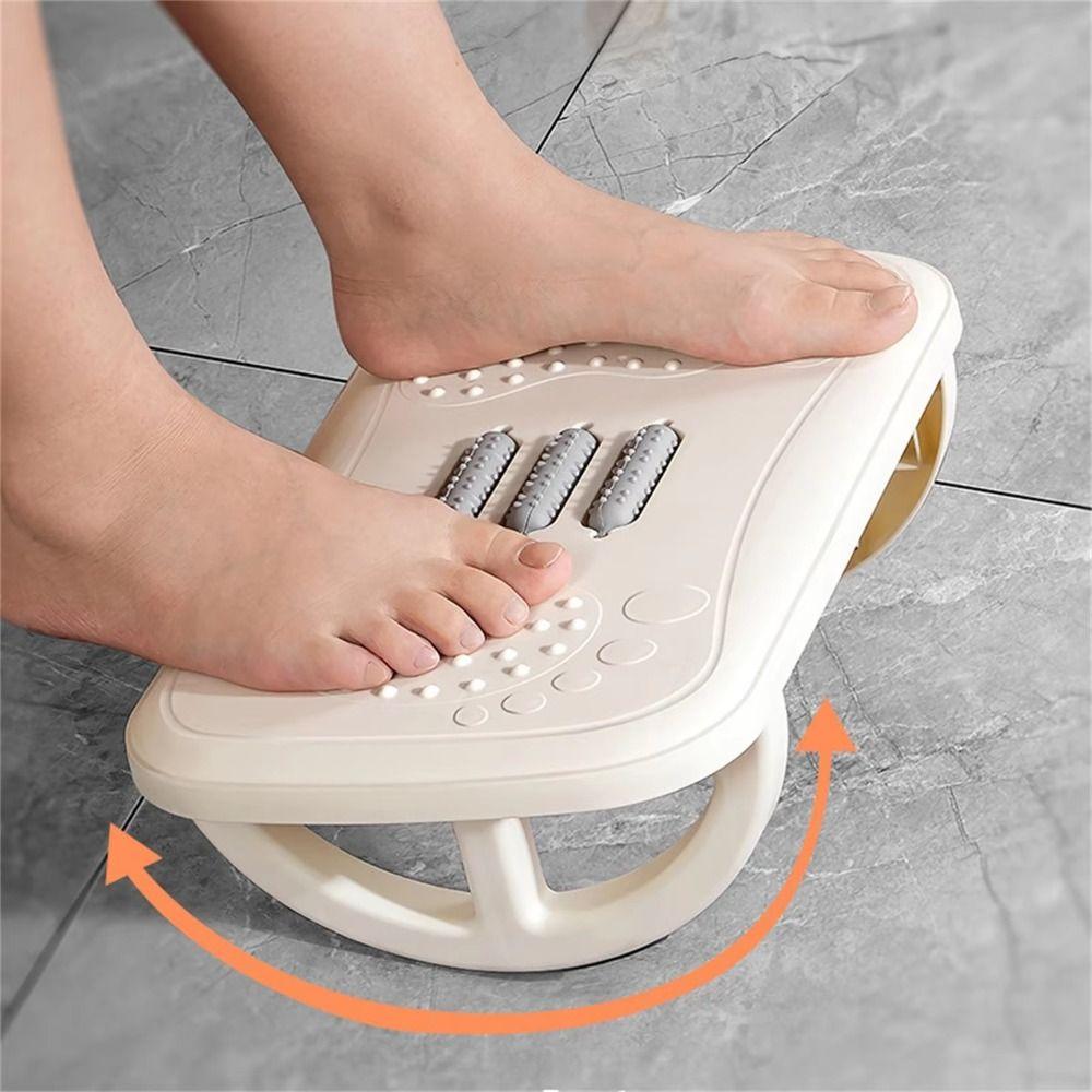 Premium Massage Roller Under Desk Footrest Comfortable Reinforced Leg Foot Rest Anti-slip Balance Board Rocking Footrest Home
