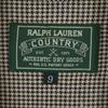 RALPH LAUREN COUNTRY 80s 90s Vintage Polo Can Houndstooth Pattern Long sleeve Box silhouette Rayon shirt Women Used