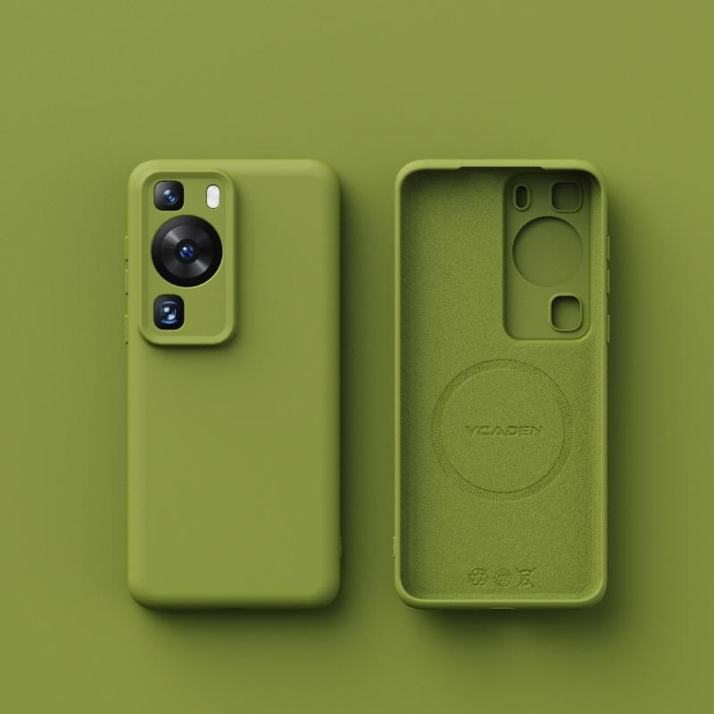 For Wireless Charging Magsafe Soft Liquid Silicone Phone Case For Huawei P60 P50 P40 Pro Magnetic Slim Skin Protection Cover