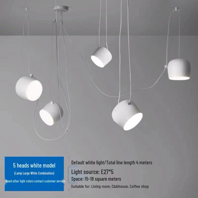 Nordic Industrial Style Three-Head Pendant Light for Cafe, Bar, or Exhibition Hall