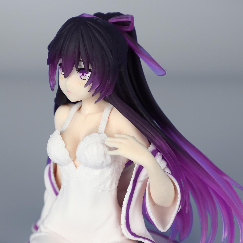 13cm Anine DATE A LIVE Desktop Cute Girl Figure Yatogami Tohka Noddles Stopper Decorations  Sexy Girl Adult Model Toys Gifts