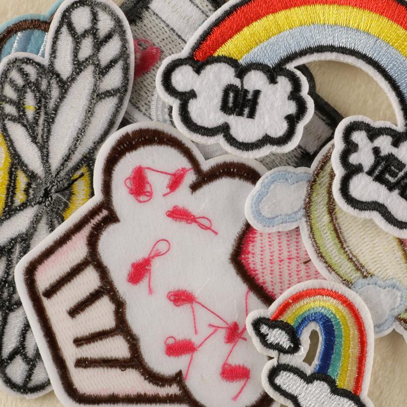 Embroidery Label Cartoon Food Cake Candy Embroidery Sticker Coat and Hat Accessories Accessories Patch Cloth Sticker