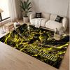 Custom Name Crystal Velvet Rug,Blue Lock Comfortable Anti Slip Floor Mat For Room Decoration