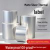 Waterproof Heat-Sensitive Silver-Halide Asset Label: Tear-Resistant Matte Silver Adhesive for Refrigeration