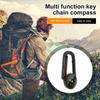 Compass 3 in1 Multifunctional Keychain Thermometer Hook Mini Compass  Hiking