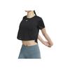 Nike Dri-FIT One Printed Logo Solid Color Round Neck Short Sleeve T-Shirt Women Tops Black DD4955-010