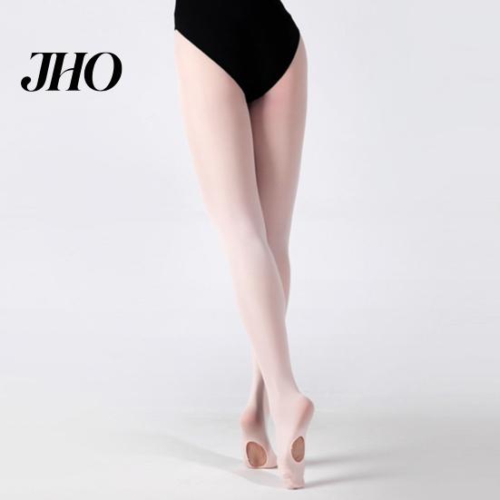 Dance Stocking Ballet Tights Professional High Elasticity Convertible Solid Color Seamless Stockings with Hole for Studio Polyester
