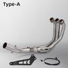 For MT-09 FZ-09 XSR900 Header 2021-2026 Motorcycle Exhaust System Front Link Pipe MT09 Exhaust FZ09 Muffler