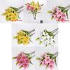 Long Branch Lily Fake Flower For Wedding And Hotel Decor With Realistic Craftsmanship