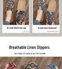 Women's Ethnic Diamond Pattern Cotton-Linen Headscarf Slippers - Large Size, Comfortable Home Footwear