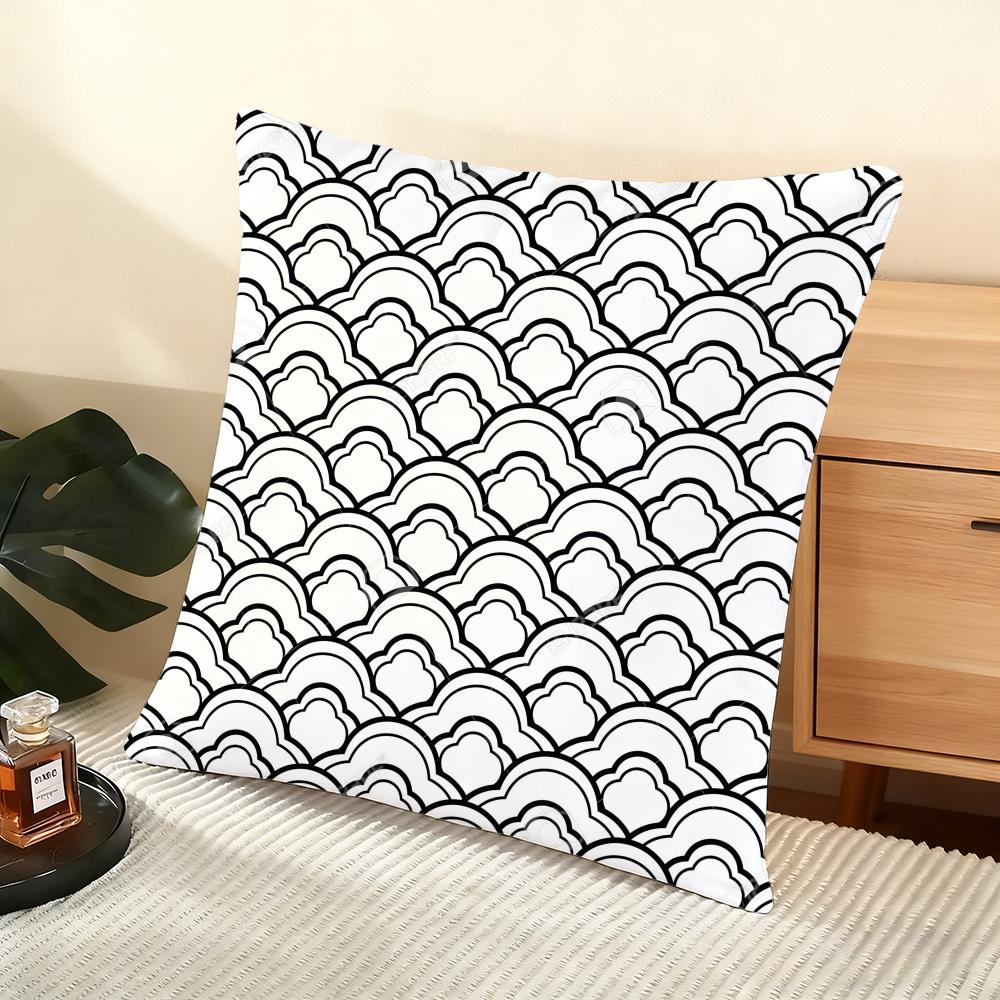 JAPANESE Style Cushion Cover Soft Short Plush Pillow Cover Smooth Cozy Texture Aesthetic Cushion Case Home Decor