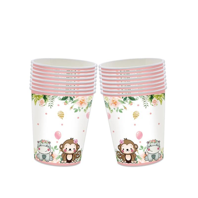 New hot-selling animal series theme party tableware forest animals children's birthday decoration supplies