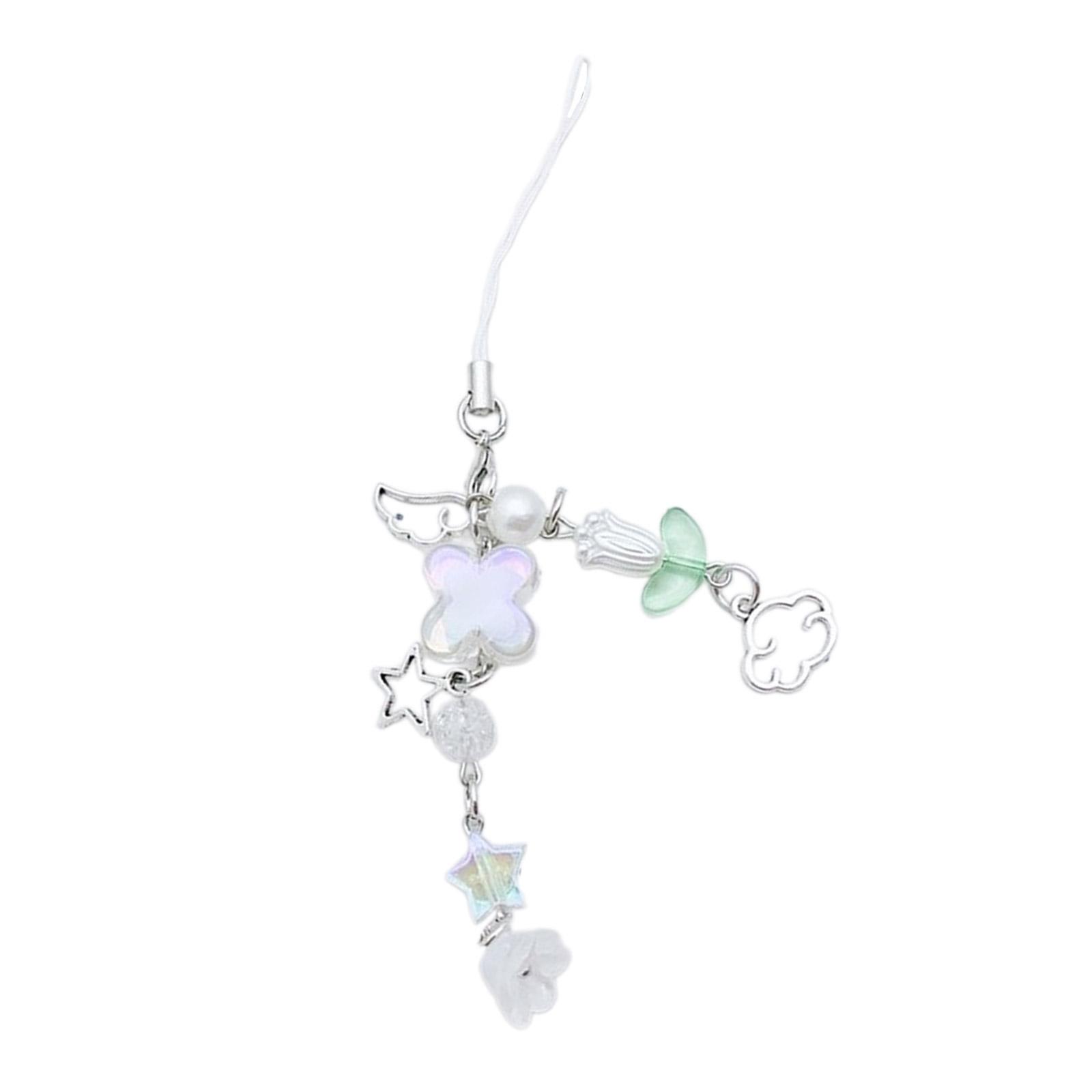 

Модный телефонный брелок, качественная сумка, подвеска, элегантный брелок для ключей, рюкзак, аксессуар для персонализированного украшения белый