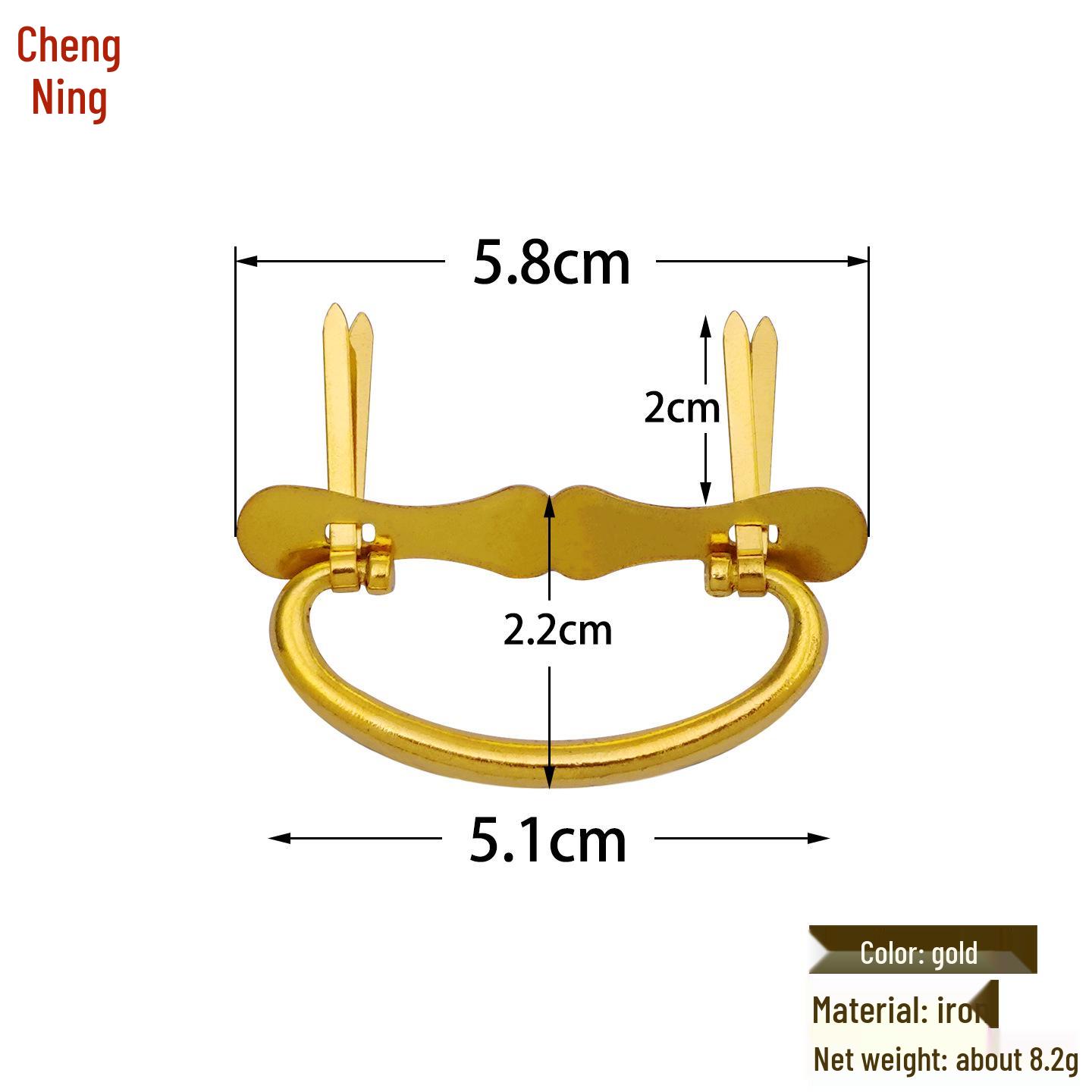 Gold Metal Handle Wooden Jewelry Box - Modern New Chinese Style with Drawer