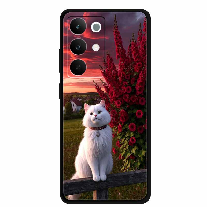 

Чохол для телефону Realme C85 5G 2025 Квіти Чорний Силіконовий М яка Задня Кришка Чохол Для Realme C85 Pro Чохол 6.8 C 85 Pro Coque Funda Realme C85 5G