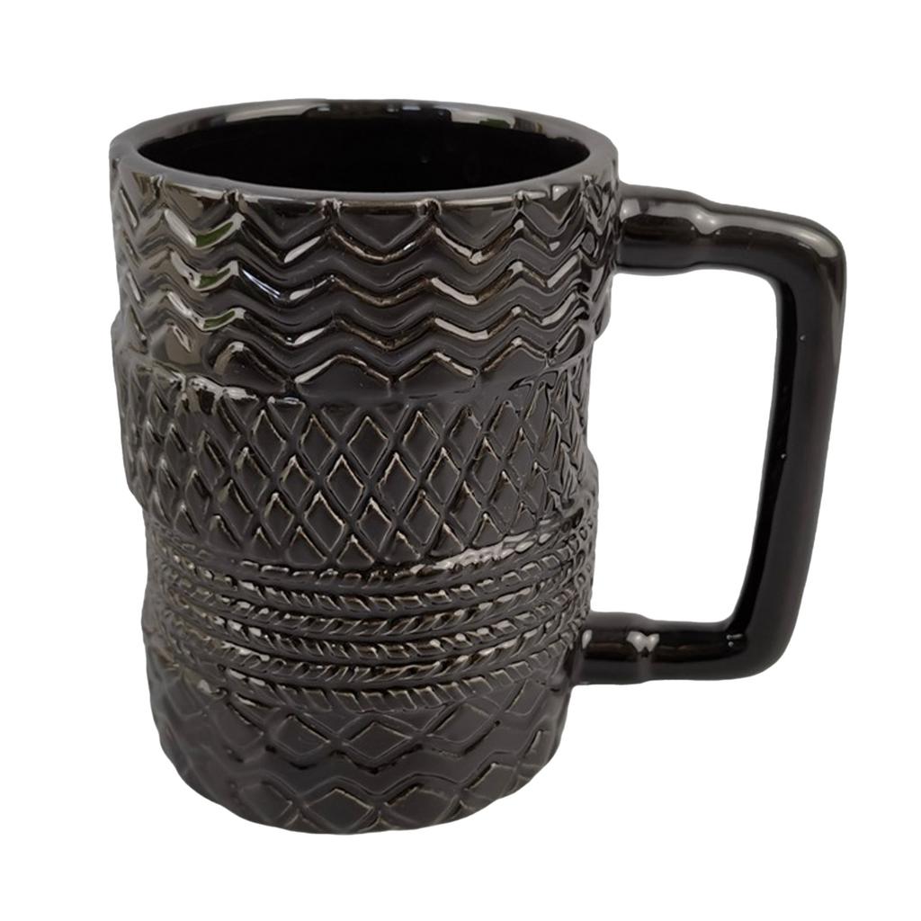 380ml Coffee Mug Stacking Tyre Pattern Nordic Style Irregular Ceramics Tea Cup for Home Kitchen